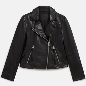 All Saints Dalby Slim Fit Leather Biker Jacket. Condition 10/10